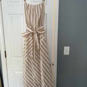GAP Tan and White Striped Skirt